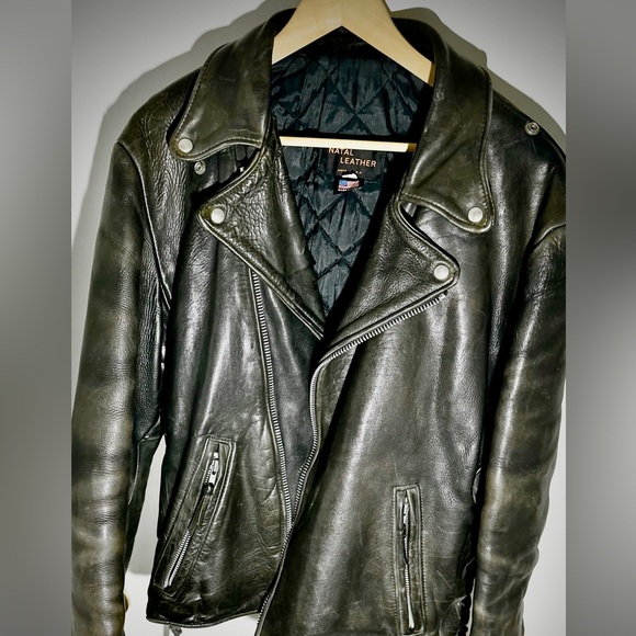 natal Other - Men's natal leather, vintage Black Leather motorcycle Jacket
Heavy 1950s made 🇺🇸